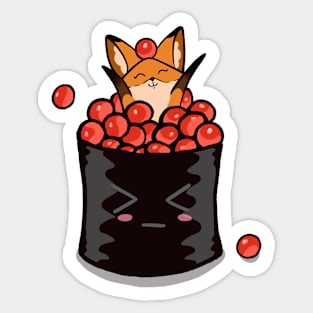 Ikura sushi fox Sticker